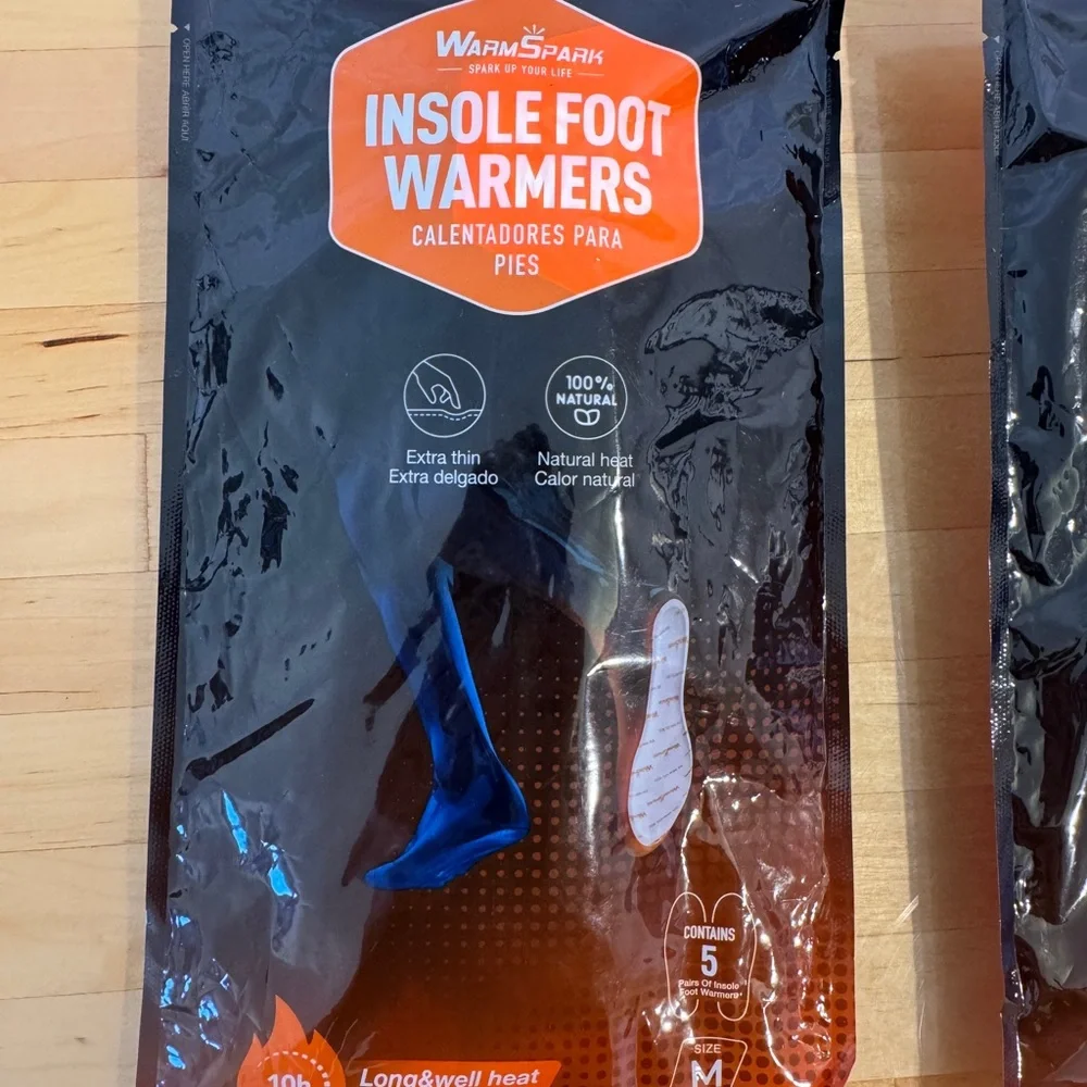 WarmSpark Insole Feet Warmers 5 Pack - 10 Hours Warm Feet Medium (lot of 2=10)